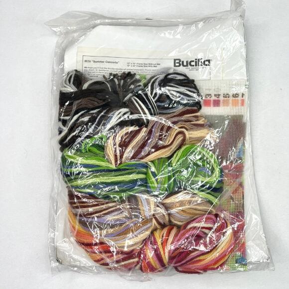 Vintage Bucilla Summer Concerto Needlepoint Kit - Picture 4 of 5